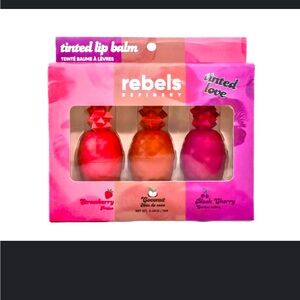 Rebels Tinted Lip Balm (Strawberry Red / Coconut Brown / Black Cherry Purple)